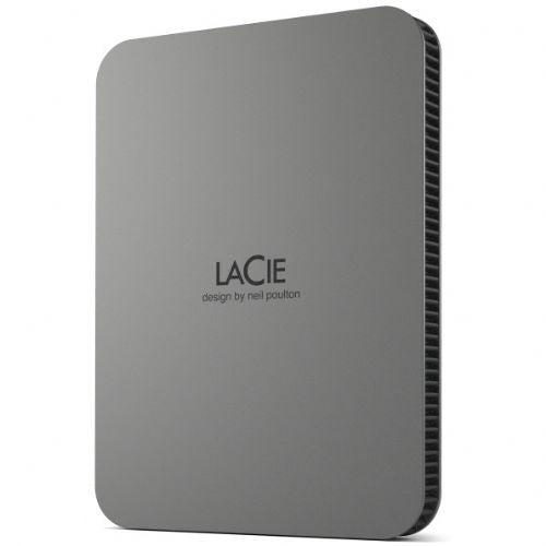 Zunanji disk LaCie Mobile Drive 2 TB, USB-C, USB 3.2 Gen 1, zaščita z geslom, sive barve