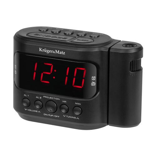Kruger & Matz alarm clock, FM, black