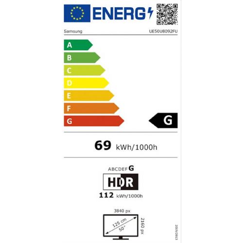 Fernseher Samsung 50U8092F 139 cm (55"), 3840 x 2160 (4K UHD), LED, Tizen, 50Hz, UE50U8092FUXXH
