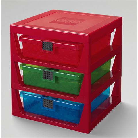 Lego®: 3- delni shranjevalni predalnik - Rdeča (40950001)