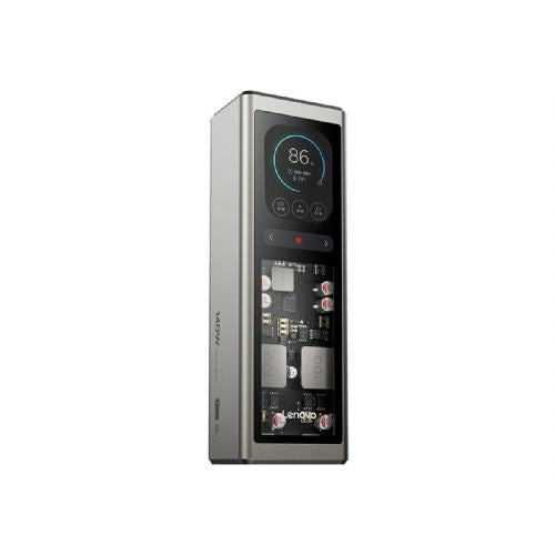 Power bank Lenovo da 140 W con ricarica rapida, Power Delivery, display a LED e cavo USB-C incluso, per laptop.