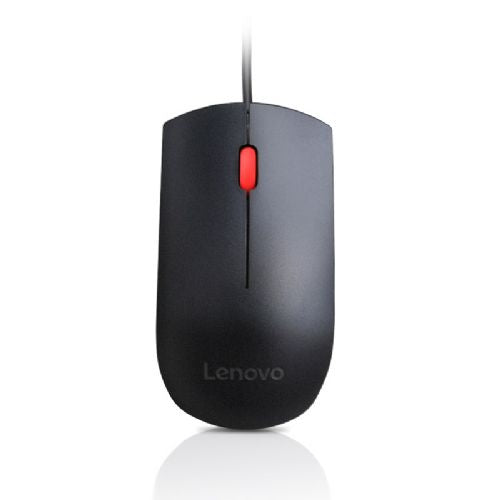 Mouse USB Lenovo Essential, ottico cablato, ambidestro, USB-A, nero