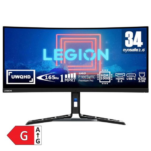Monitor LENOVO Legion Y34WZ-30 86,36cm (34") UWQHD VA 180Hz DP/HDMI KVM HDR1000 FreeSync Premium gaming