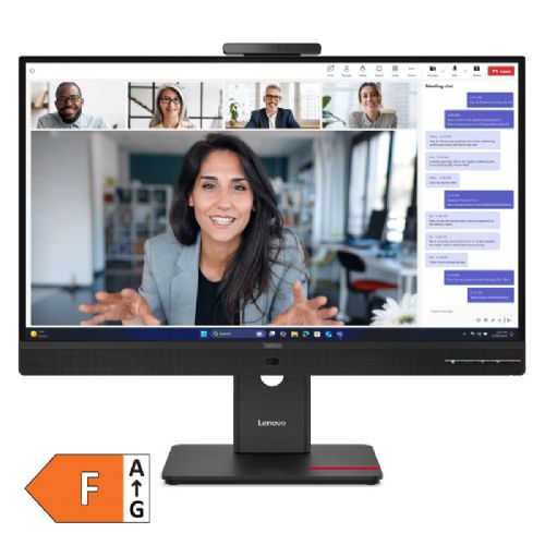 Monitor Lenovo ThinkVision T27QD-4v 27" QHD IPS USB-C 100W camera speakers LAN