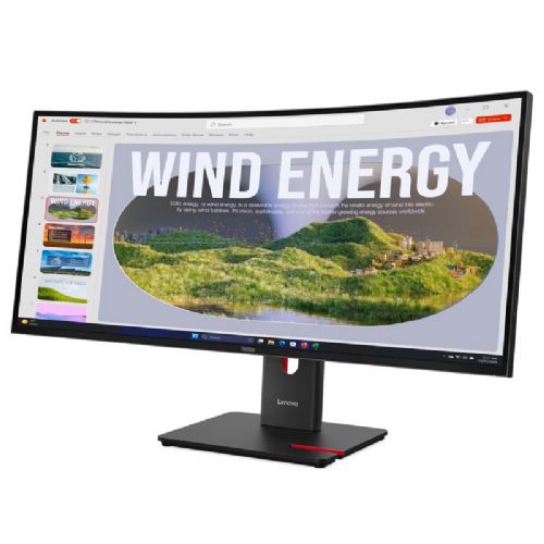 Monitor Lenovo ThinkVision T34WD-40 86,36 cm (34,0"), LED 21:9 3440x1440 300 cd/m2 4ms 3M:1 1xUSB-C 1xHDMI 1xDP 3000:1 48 Hz 99 sRGB black