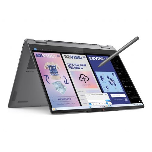Prenosnik Lenovo Yoga 7 2-in-1 Intel Ultra 5-226V/16GB/SSD 512GB NVMe/35,56 cm (14") WUXGA OLED MT/UMA/Win11Home, Luna Grey (83JQ0026SC)