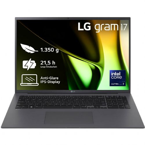 Prenosnik LG gram 17Z90S-G.AD7CG z Intel® Core™ Ultra7 155H in diagonalo 43,74 cm (17")