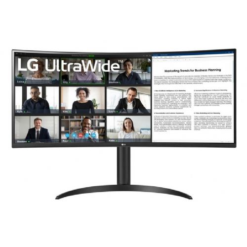Monitor LG 34WR55QK-B, 86,70 cm (34") ukrivljen, 3440 x 1440, 5 ms, 300 cd/m2