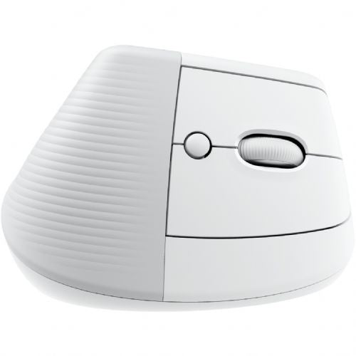 Miška Logitech Lift for Mac Vertikalna miška, ergonomska optična 6 gumbov, brezžična povezava Bluetooth Bolt USB sprejemnik umazano bel