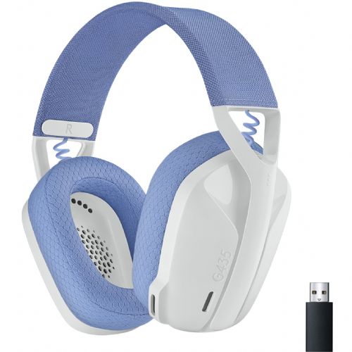 Slušalke Logitech Lightspeed G435 polne velikosti Bluetooth / 2,4 GHz radijska frekvenca brezžične bele Discord Certified