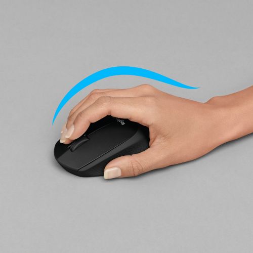 Miška Logitech M330 Silent Plus, brezžična, črna