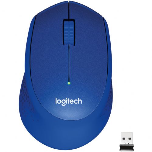Miška Logitech M330 SILENT PLUS brezžična modra