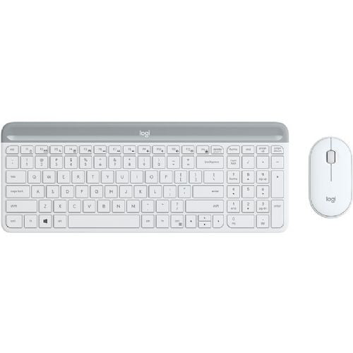 Logitech MK470 Slim Combo brezžična bela slovenska  tipkovnica + miška