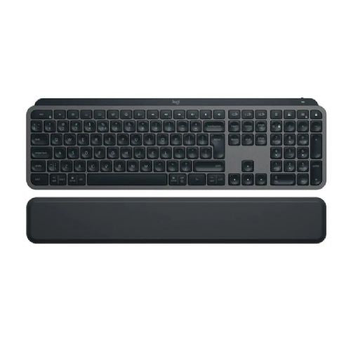 LOGITECH MX Keys S USB-C/BT brezžična osvetljena črna slo tisk naslon za zapestje + miška MX Master 3S + tipkovnica