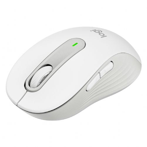 Brezžična miška Logitech Signature M650 for Business Mouse Bluetooth 2,4 GHz Bolt USB sprejemnik umazano bela