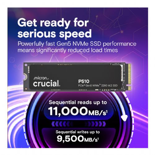 Vgradni SSD disk Crucial P510 Gen5 1TB M.2 PCIe 5.0 NVMe 11000MB/s 2280