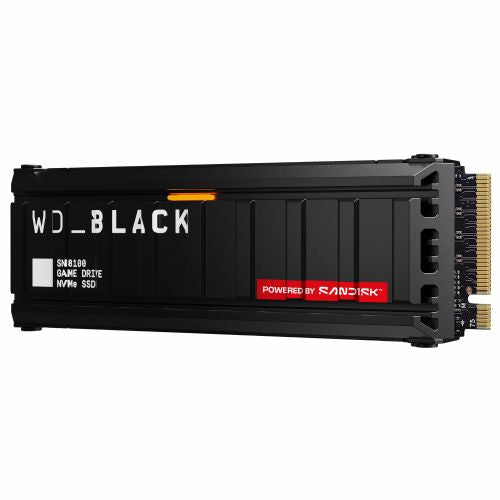 Vgradni SSD disk WD SN8100 2TB M.2 NVMe PCIe 5.0 2280 s hladilnikom črne barve