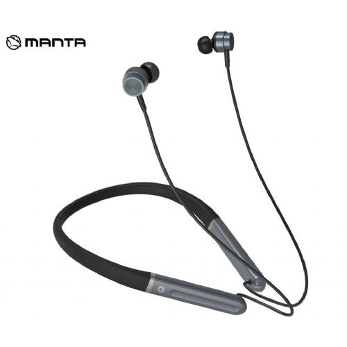MANTA MNH02 OLYMPIC II wireless earbuds, Bluetooth 5.3, ENC, Game Mode, up to 30 h, 4 microphones, black-gray (Titan Steel)