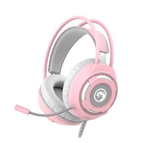 Marvo HG8936 LED USB Pink Stereo Gaming Headset with White Light