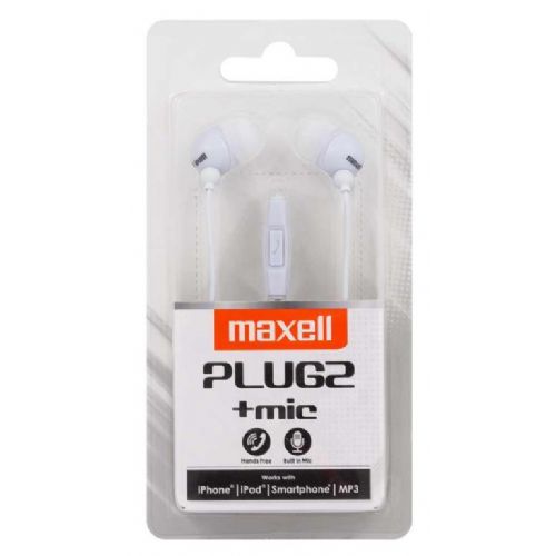 Maxell PLUGZ MIC Headphones white