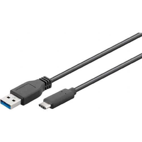 MicroConnect Cables USB-C 3.2 Gen1 to USB-A data cable, 3m, 5 Gbps, black, for fast charging