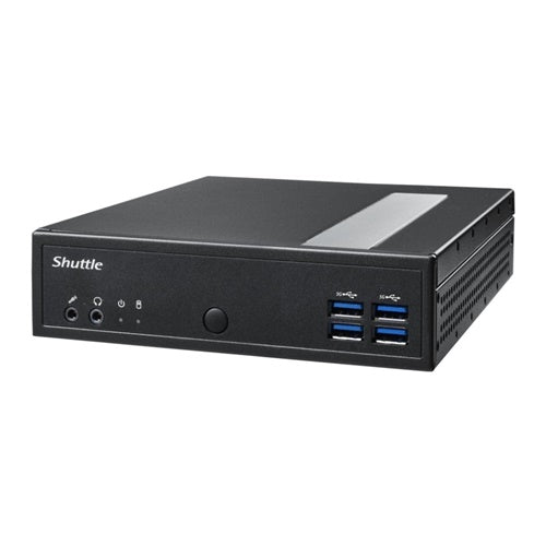 Mini računalnik Shuttle XPC slim DL30N, 16GB, 1x VGA, 8x USB-A, 2x RJ-45, 2x M.2, 1x SATA, brez OS, črna