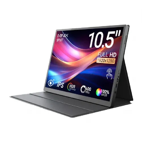 Minix SF10T 10.5" Full HD IPS Monitor, Portable, Touchscreen, USB-C, Stereo Speakers