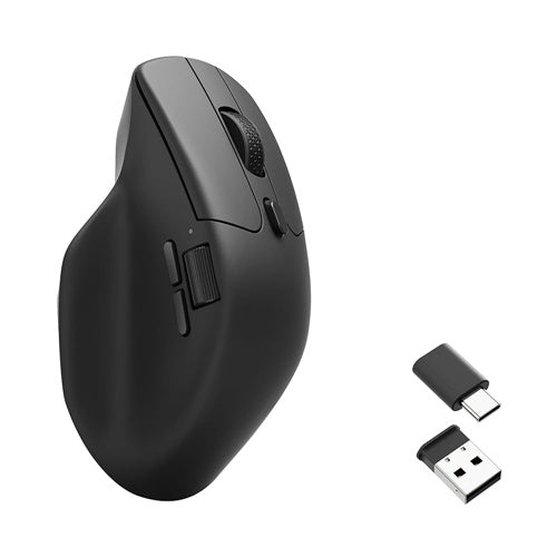 Mouse wireless/cablato Keychron M3, sensore ottico da 12.000 dpi, Bluetooth e 2,4 GHz, batteria ricaricabile, nero