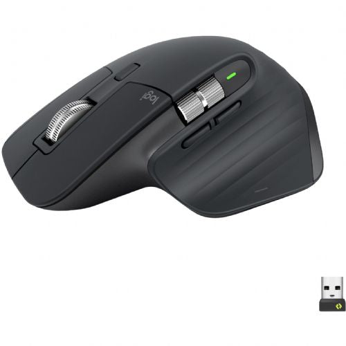 Miška Logitech MX Master 3S, 8.000 dpi, 7 gumbov, Bluetooth, grafitna