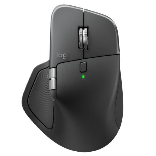 Miška Logitech MX Master 4 grafitna, Bluetooth in Logi Bolt, lasersko sledenje 8000 dpi, podpora Windows/macOS/Linux/ChromeOS/iPadOS/Android, polnilna baterija