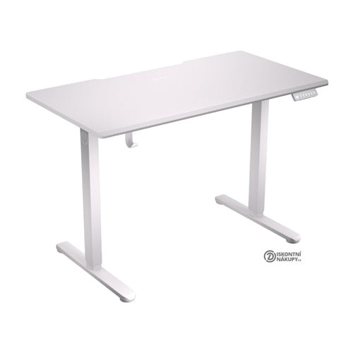 Endorfy Atlas S table, electric, white, adjustable height 72–118 cm, surface 114x60 cm, load capacity 80 kg, headphone hanger