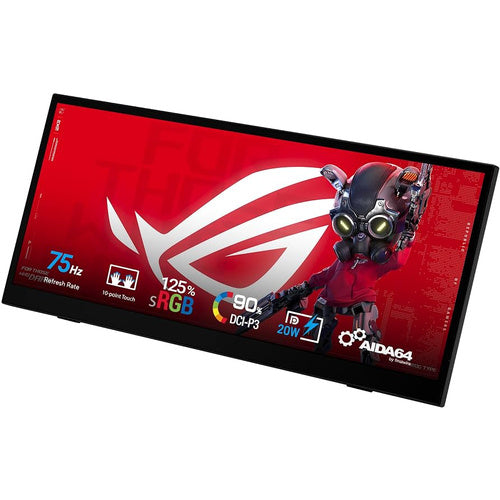 Monitor Asus ROG Strix XG129C 12.3" IPS touchscreen, 1920x720, 75Hz, HDMI/USB-C, black