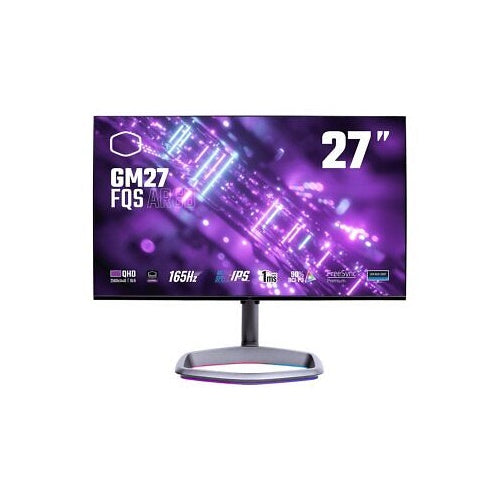Monitor Cooler Master GM27-FQS, 69cm (27"), WQHD, 16:9, IPS, 300cd/m,165Hz, 1ms, HDMI, DP, USB-C (60W), črna