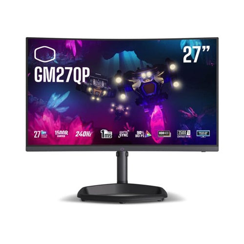 Cooler Master GM27QP Monitor (68,6 cm (27"), schwarz, QHD, VA, gebogen, Adaptive-Sync, 240Hz Panel)