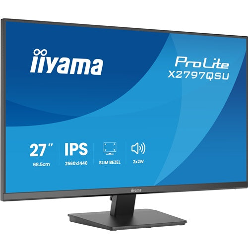 Monitor Iiyama ProLite X2797QSU-B1 27" QHD IPS, HDMI/DP, USB vozlišče, zvočniki, mat črn
