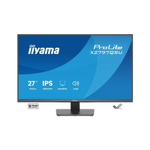 Monitor Iiyama ProLite X2797QSU-B1 27" QHD IPS, HDMI/DP, USB vozlišče, zvočniki, mat črn