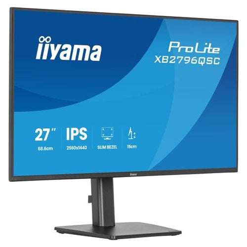 Monitor Iiyama ProLite XB2796QSC-B1 27" QHD IPS, USB-C, 75 Hz, schwarz (matt)