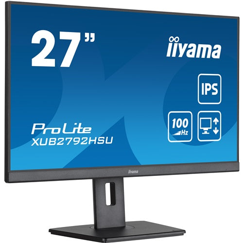 Monitor Iiyama ProLite XUB2792HSU-B6, 68,58cm (27"), 16:9, IPS, FHD, 250 cd/m2, 100 Hz, HDMI, DP, črna