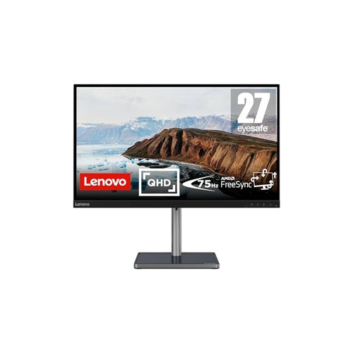 Monitor Lenovo L27qe 68,58 cm (27"), 2560x1440 (QHD), IPS, 16:9 100Hz 250cd/m2 1000:1 4ms 1xHDMI 2.1 1xDP 1.4 99 sRGB (68C8GAC3EU)