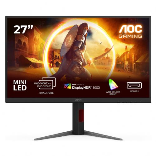 Monitor AOC AGON U27G4XM 27" Ultra HD/4K, Mini LED, 160 Hz, Fast IPS, hub USB