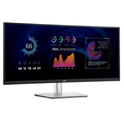 Monitor Dell P3424WE, 86,36 cm (34"), 3440 x 1440 (UWQHD), IPS, 300 cd/m2, 5 ms, 21 : 9, 60 Hz, USB-C (90 W), HDMI, DP, siv (210-BGTY)