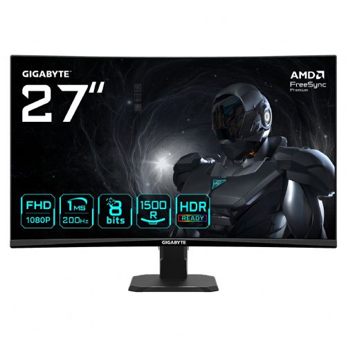Monitor Gigabyte GS27FCA 27" VA ukrivljen, 200Hz, FullHD, 1ms, HDMI/DP