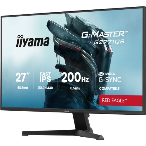 Monitor Iiyama G-Master G2771QS-B1 27", QHD, Fast IPS, 200Hz, G-Sync, črna (mat)