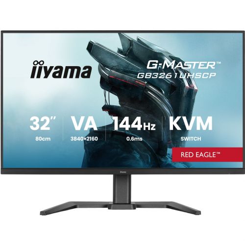 Monitor Iiyama G-Master GB3261UHSCP-B1 31,5", 4K UltraHD, VA, 144Hz, USB-C, KVM, črn (mat)