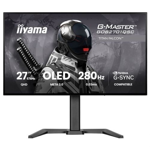 Monitor Iiyama G-Master GOB2701QSC-B1 27" OLED, QHD, 280Hz, 0.03 ms, USB-C