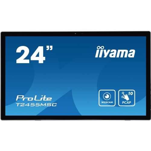 Monitor Iiyama ProLite T2455MSC-B1 60,96 cm (24"), 1920x1080 (FHD), 400cd/m2, 16:9 5ms IPS HDMI DP USB 3.0 VESA zvočnik. ćrna