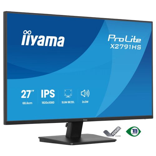 Monitor Iiyama ProLite X2791HS-B1 27", IPS, FullHD, 120Hz, speakers, HDMI/DP