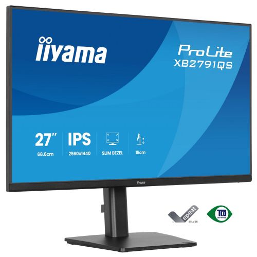 Monitor Iiyama ProLite XB2791QS-B1 27", QHD, IPS, HDMI/DP, zvočniki, nastavljiva višina