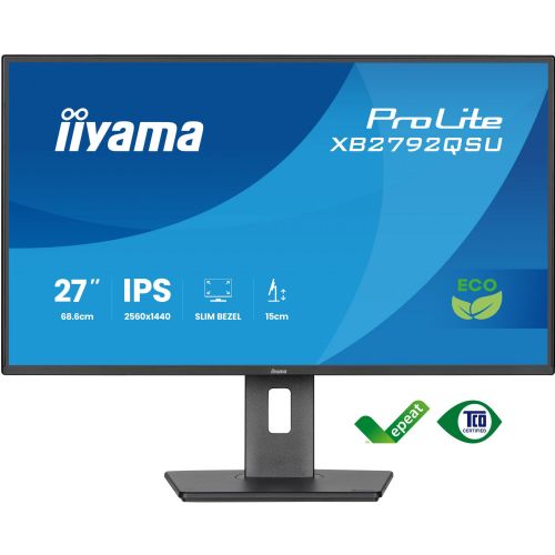Monitor Iiyama ProLite XB2792QSU-B1 27" QHD IPS 120Hz USB HDMI črn