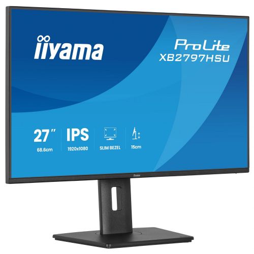 Monitor Iiyama ProLite XB2797HSU-B1 27", IPS, FullHD, 120Hz, HDMI/DP/USB, nastavljivo stojalo